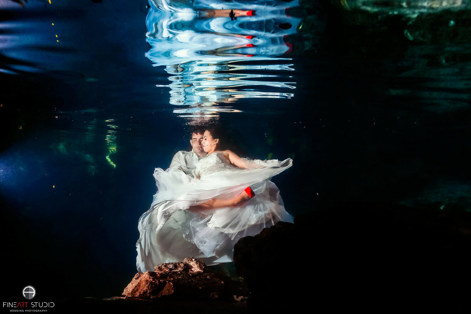 Underwater & Beach Trash the Dress Riviera Maya Mexico